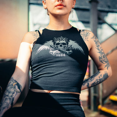 Death Angel Crop Racer Tank - Toxico Clothing