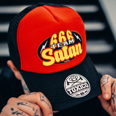 666 Team Satan Trucker Hat - Toxico Clothing