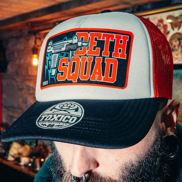 Deth Squad Uzi Trucker Hat - Toxico Clothing