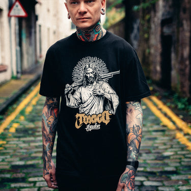 Jesus Shotgun Tee - Toxico Clothing