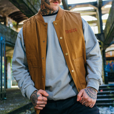 Duster Wreath Canvas Work Vest - Toxico Clothing