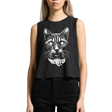 Meowtilated Crop Tank - Toxico Clothing