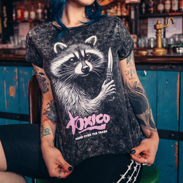 Trash Rolled Sleeve Tee - Toxico Clothing