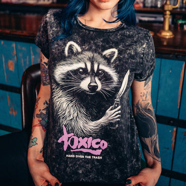 Trash Rolled Sleeve Tee - Toxico Clothing