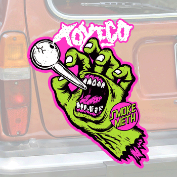Meth Hand Sticker - Toxico Clothing