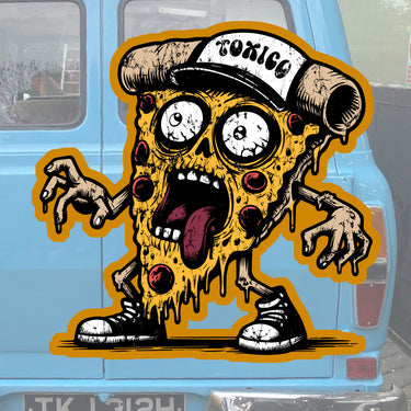 Pizza Monster Sticker - Toxico Clothing