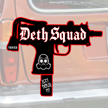 Deth Squad Uzi Sticker - Toxico Clothing