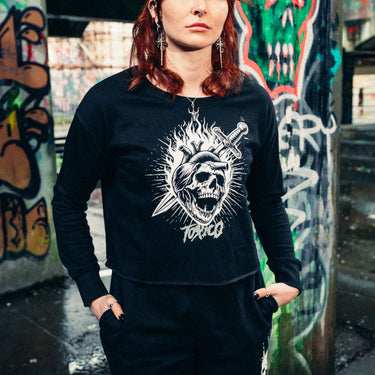 Sacred Cropped Sweat - Toxico Clothing