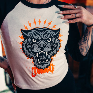 Tiger Raglan Baby Tee - Toxico Clothing