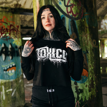 Rotten logo Cropped Sweat - Toxico Clothing