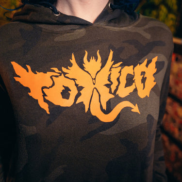 Winged Demon Cropped Hood - Toxico Clothing