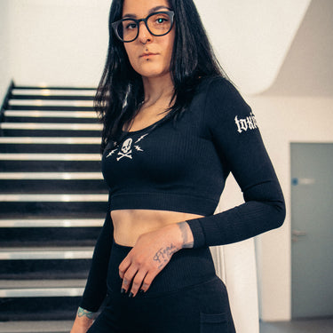 Struck Ribbed Crop Longsleeve - Toxico Clothing