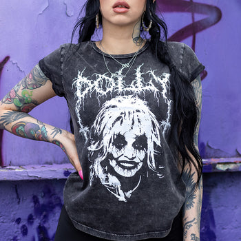 BM Dolly Rolled Sleeve Tee - Toxico Clothing