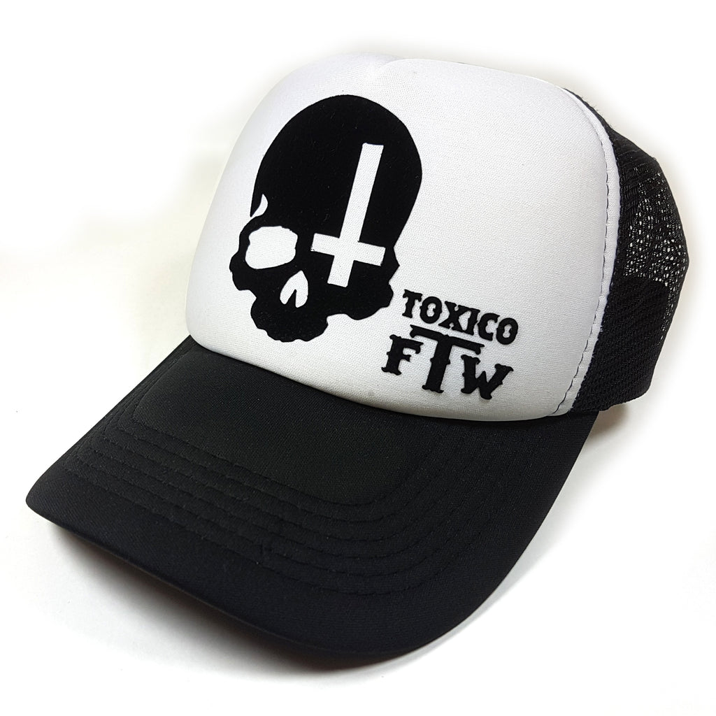 Skull Cross Trucker Hat - Toxico Clothing