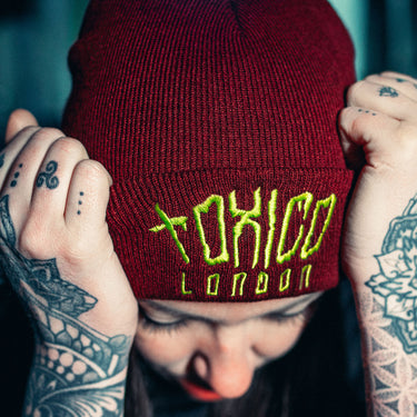 Demon Text Beanie - Toxico Clothing