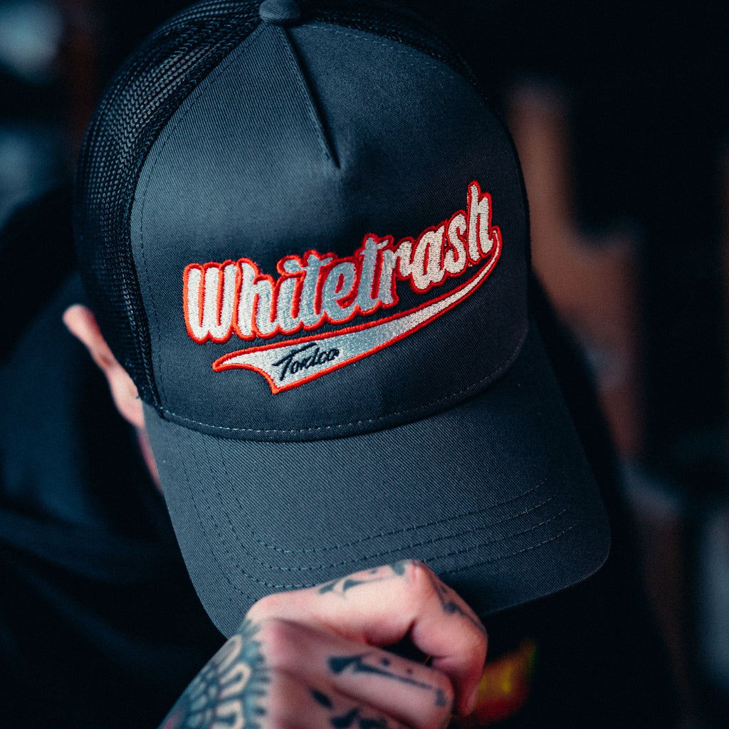 Whitetrash Script Twill Trucker Hat