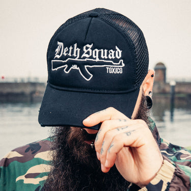 Deth Squad AK Distress Trucker Hat - Toxico Clothing