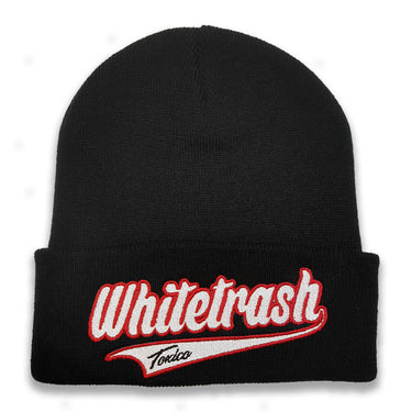 Whitetrash Script Beanie - Toxico Clothing
