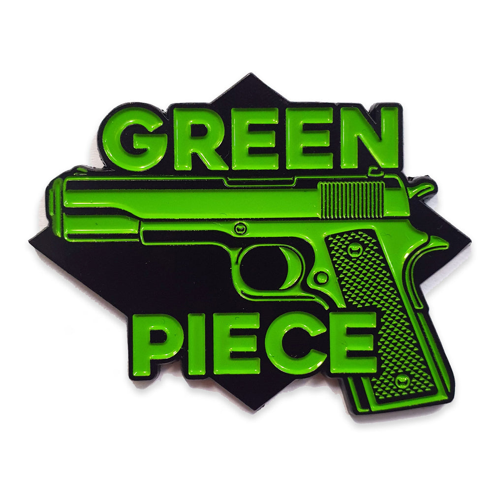 Green Piece Enamel Pin