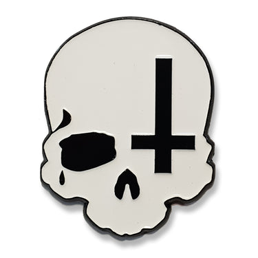 Skull Cross Enamel Pin - Toxico Clothing