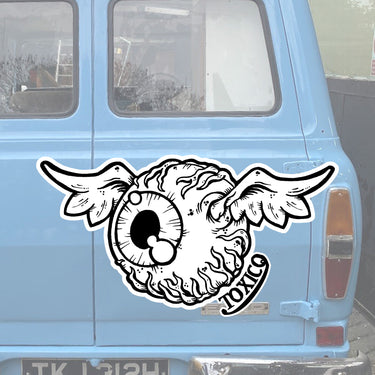 Flying Eyeball Sticker - Toxico Clothing
