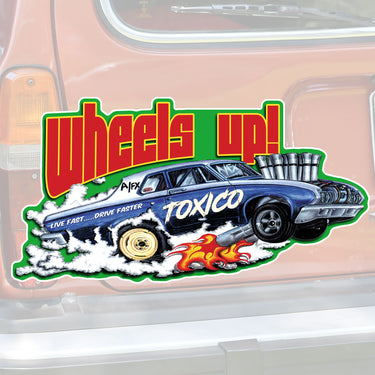 Wheels Up Sticker - Toxico Clothing