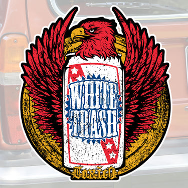 Whitetrash Beer Sticker - Toxico Clothing