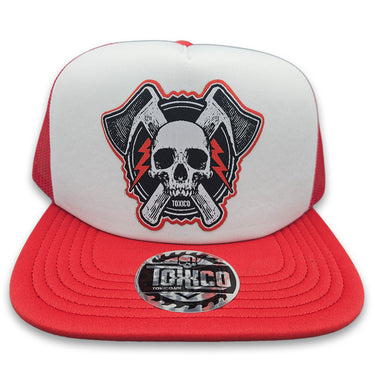 Axe Skull Trucker Hat - Toxico Clothing