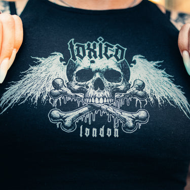 Death Angel Crop Racer Tank - Toxico Clothing