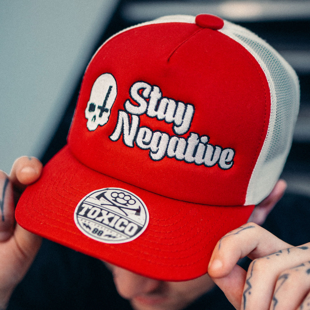 Stay Negative Trucker Hat | Toxico Clothing