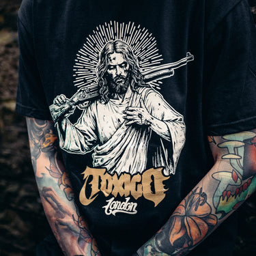 Jesus Shotgun Tee - Toxico Clothing