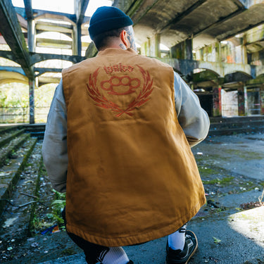 Duster Wreath Canvas Work Vest - Toxico Clothing