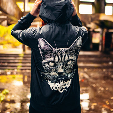 Meowtilated Hooded Windbreaker - Toxico Clothing
