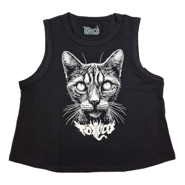 Meowtilated Crop Tank - Toxico Clothing