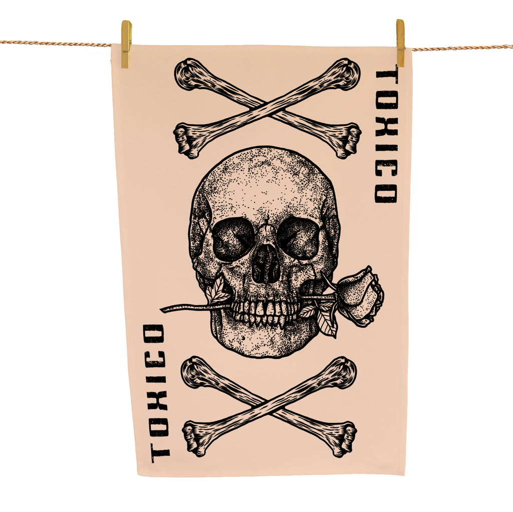 Skull & Bones Tea Towel - Toxico Clothing