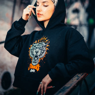 Tiger Cropped Hood - Toxico Clothing