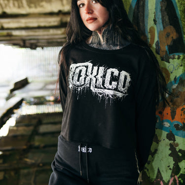 Rotten logo Cropped Sweat - Toxico Clothing