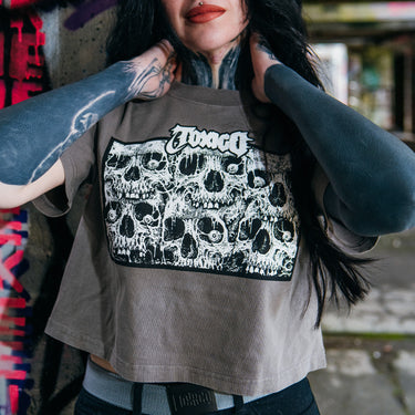 The Crypt Heavy Crop Tee - Toxico Clothing