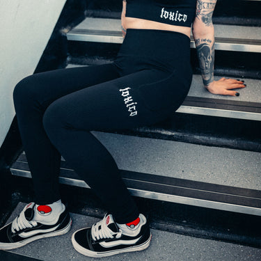 Struck Ribbed Leggings - Toxico Clothing