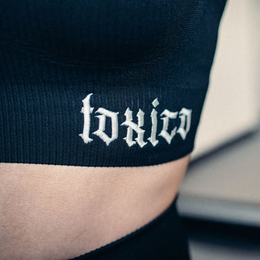 Struck Ribbed Sport Bra - Toxico Clothing