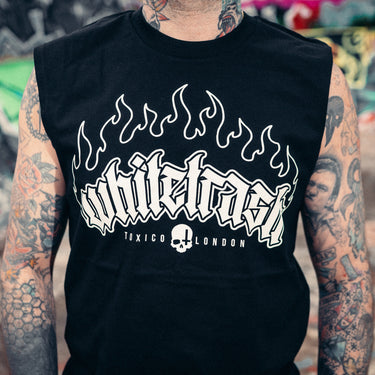 Whitetrash Flames Tank - Toxico Clothing