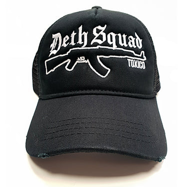 Deth Squad AK Distress Trucker Hat - Toxico Clothing