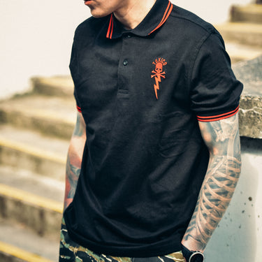 Bolt Skull Polo Shirt - Toxico Clothing