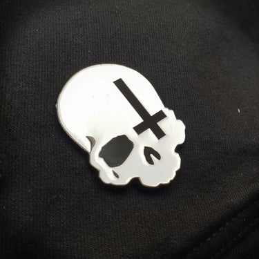 Skull Cross Enamel Pin - Toxico Clothing