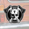 Axe Skull Sticker - Toxico Clothing