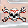Crossed Spanners Sticker - Toxico Clothing