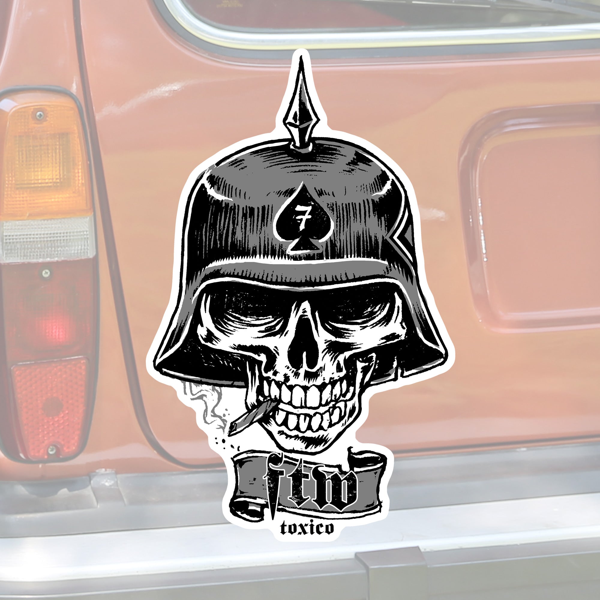 Death Head Sticker β TOXICO Clothing