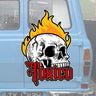 Flame Skull Sticker - Toxico Clothing
