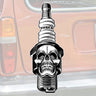 Sparkplug Skull Sticker - Toxico Clothing