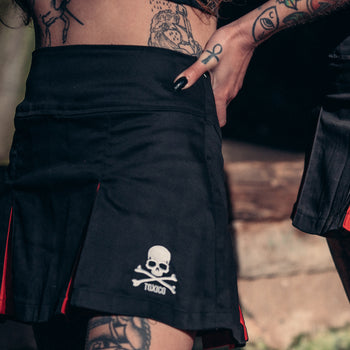 Skull & Bones Cheer Skirt - Toxico Clothing